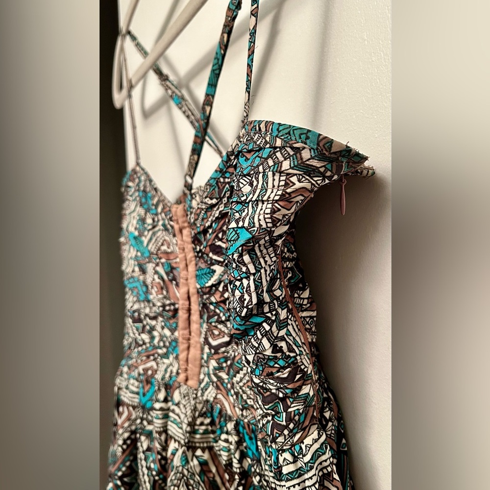 Billibong Aztec Print Ruched Bodice SunDress - Picture 3 of 10